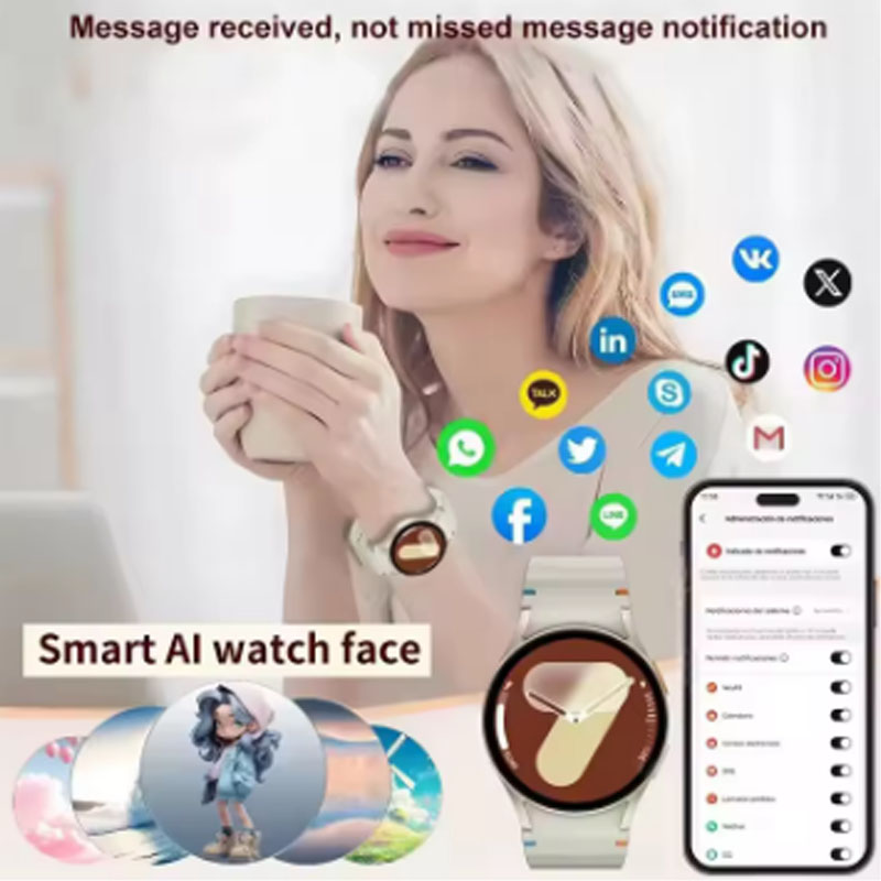Smartwatch Custom - SmartWatch Mężczyźni Kobiety HD AMOLED Połączenie