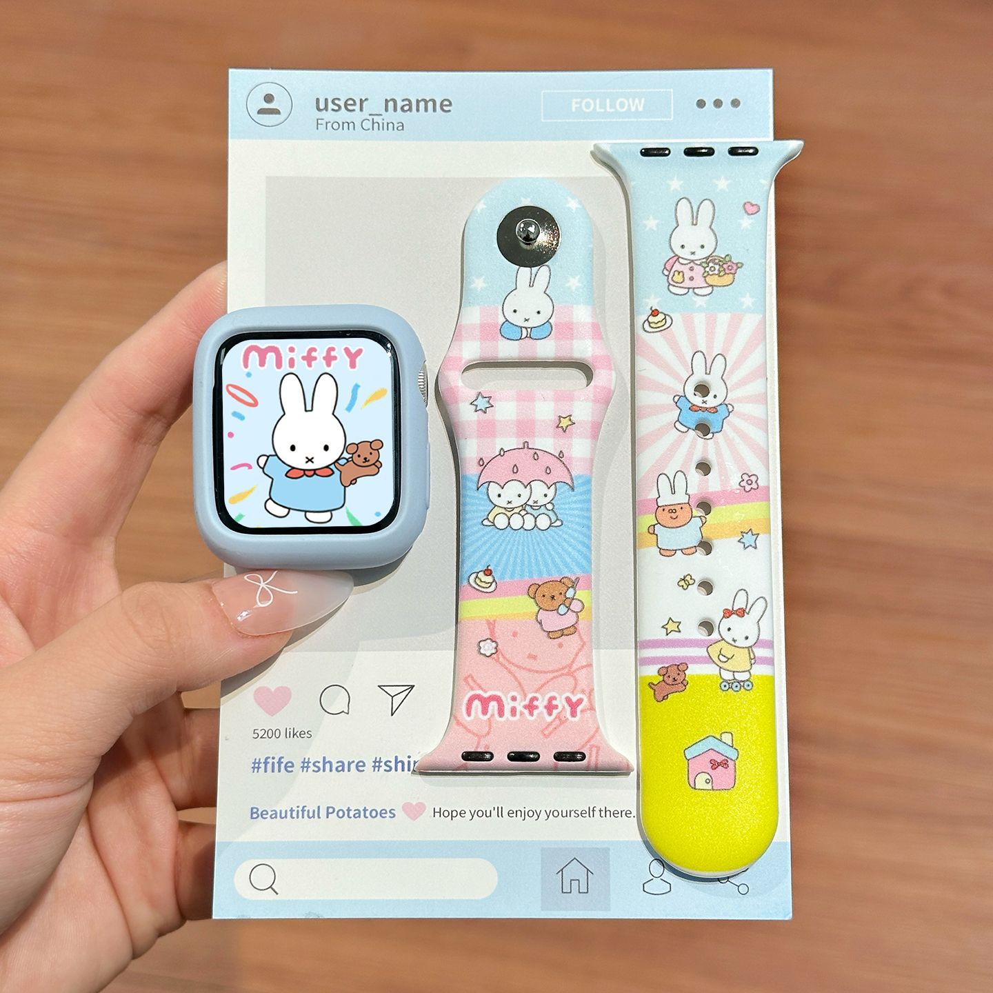 Silicone Band Replacement - Silikonowy pasek do zegarka Miffy w