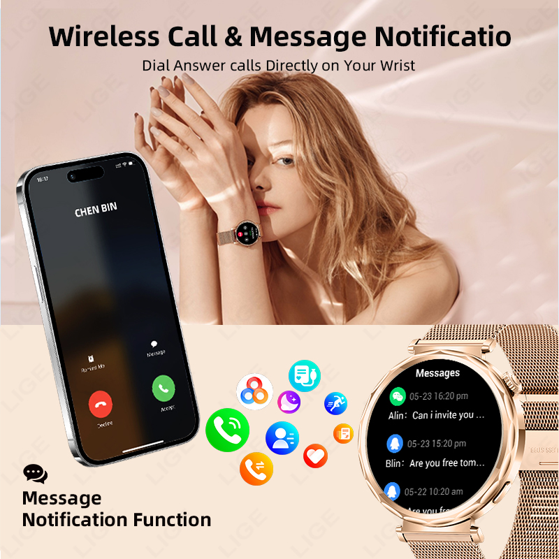 LIGE Inteligentny zegarek dams – Smartwatch Custom recenzja i cena